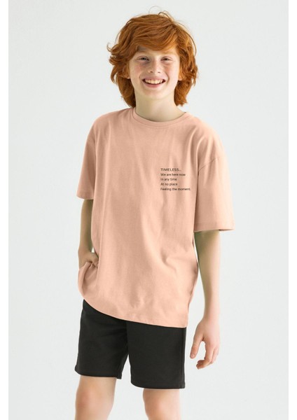 Erkek Çocuk Bej Renkli Timeless Baskılı Tişört fiyatları