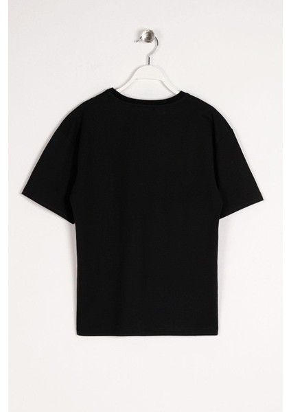 Erkek Çocuk Siyah Renkli Timeless Baskılı Tişört fırsatları