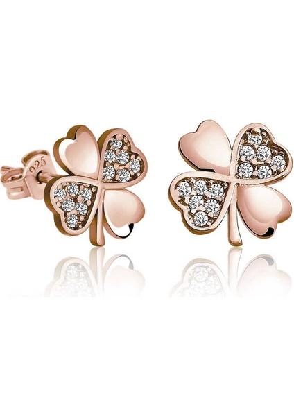 Gümüş Yonca Kadın Küpe