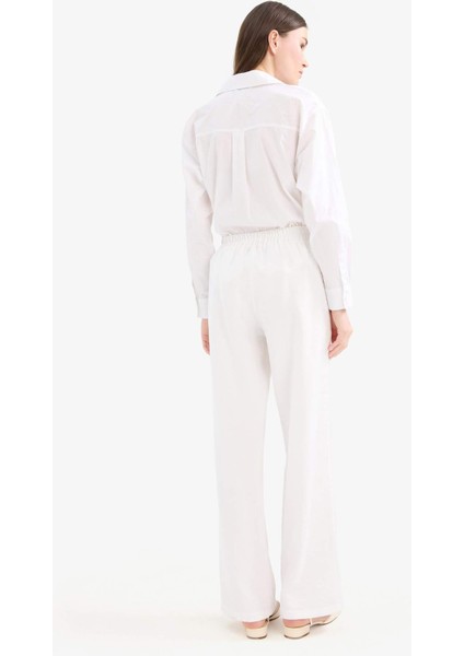 Wide Leg Basic Düz Geniş Paça Palazzo Pantolon E7979AX25SM