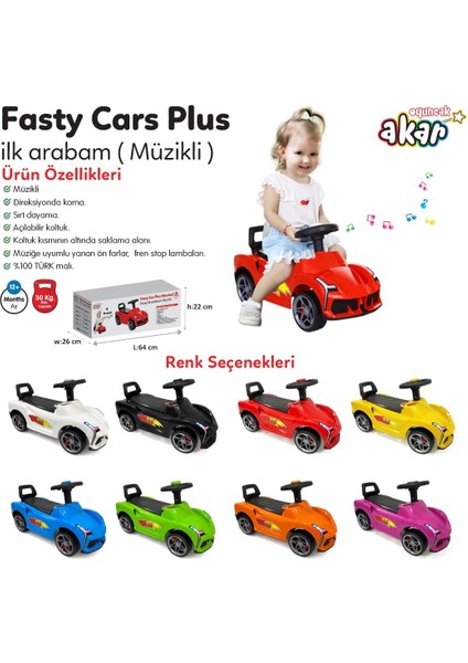 Pababo Pedalsız Ilk Arabam Fasty Car Müzikli Bisiklet modelleri