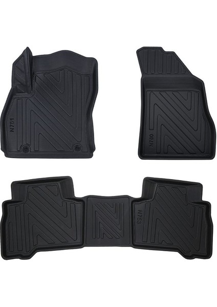 Citroen Nemo 2007 Sonrasi ile Uyumlu Carbon Desenli Ultra Premium Havuzlu Oto Paspas