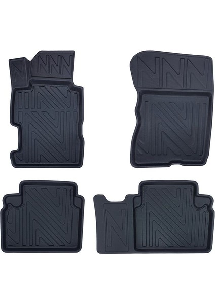 Honda Civic Sedan 2006-2012 ile Uyumlu Carbon Desenli Ultra Premium Havuzlu Oto Paspas
