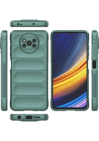 Xiaomi Pocophone X3 Kılıf Optimum Silikon - Koyu Yeşil Ferrg modelleri