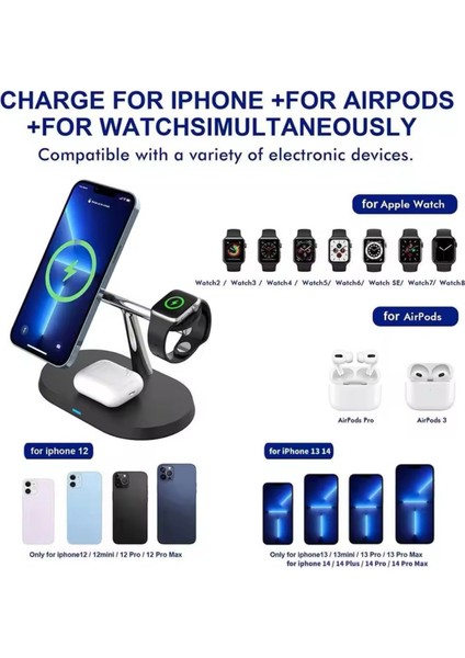 AW11 3in1, 25 Watt Wireless Magsafe Şarj Standı fiyatları