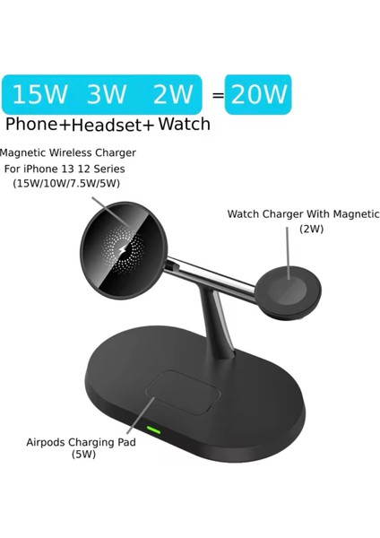 AW11 3in1, 25 Watt Wireless Magsafe Şarj Standı fırsatları