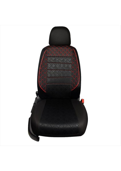 Honda Concerto Uyumlu Siyah-Kırmızı Oto Koltuk Kılıfı (Tam Takım Ön Arka Araç Koltuk Kılıfı) modelleri