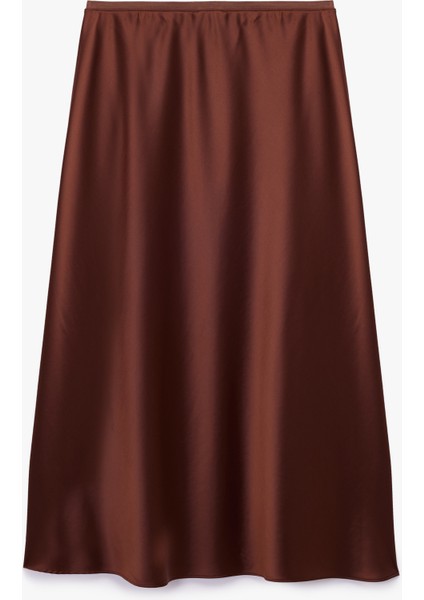 Standart Bel Regular Fit Saten Midi Etek fiyatları