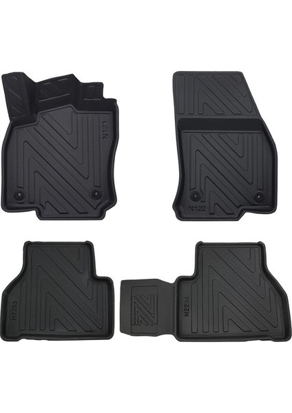 Ford Connect 2023 Sonrasi ile Uyumlu Carbon Desenli Ultra Premium Havuzlu Oto Paspas