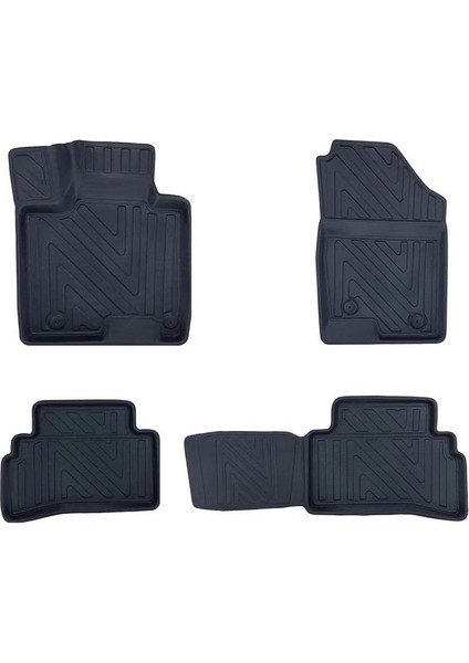 Citroen C4X 2023 Sonrasi ile Uyumlu Carbon Desenli Ultra Premium Havuzlu Oto Paspas