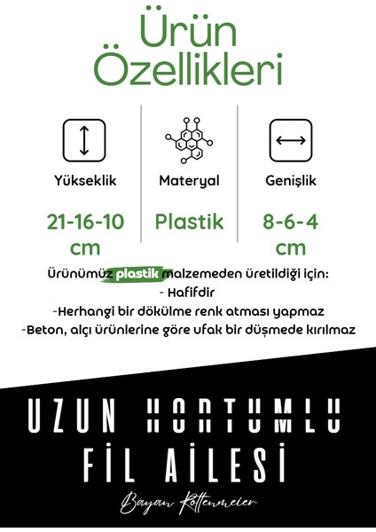 Uzun Hortumlu Fil Ailesi Dekoratif Obje - Biblo - Dekor fiyatları