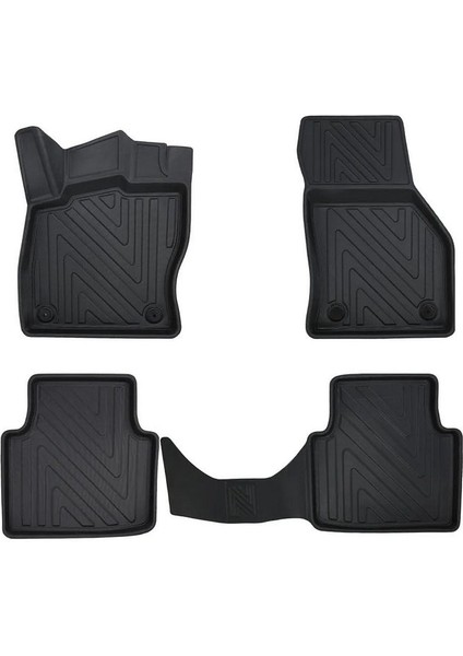 Skoda Super B 2015-2020 ile Uyumlu Carbon Desenli Ultra Premium Havuzlu Oto Paspas