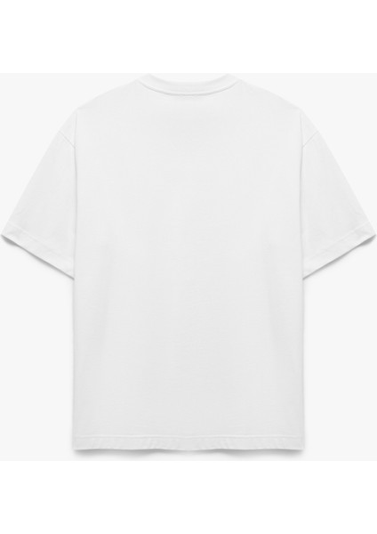 Kısa Kollu Bisiklet Yaka Pamuklu Basic Oversize Tişört fırsatları