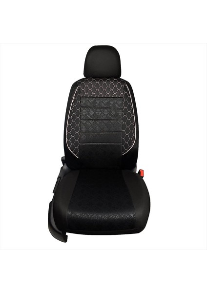 Opel Corsa Swing Uyumlu Gri Oto Koltuk Kılıfı (Tam Takım Ön Arka Araç Koltuk Kılıfı) modelleri