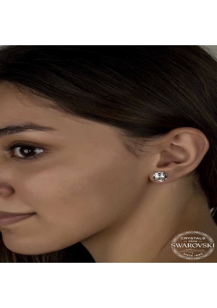 Swarovski Crystal Taşlı Gümüş Çivili Kadın Küpe fiyatları