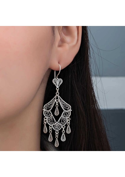 Gümüş Telkari Sallantılı Kadın Küpe fırsatları