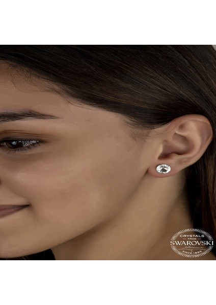Swarovski Crystal Taşlı Gümüş Çivili Kadın Küpe fiyatları