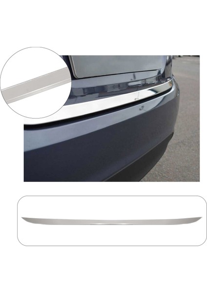 Ford Fiesta Uyumlu 2009-2017 Krom Bagaj Alt Çıtası Paslanmaz Çelik