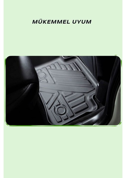 Ford Connect 2023 Sonrasi Panelvan ile Uyumlu Carbon Desenli Ultra Premium Havuzlu Oto Paspas