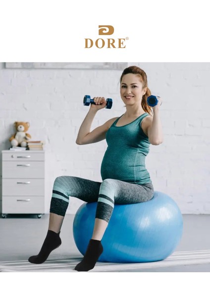 Orijinal Unisex Konfor Modeli 2 Çift Siyah Kaymaz Taban Pilates Yoga Için Kaydırmaz Patik Çorap Plates Bale Ve Spor Fitness