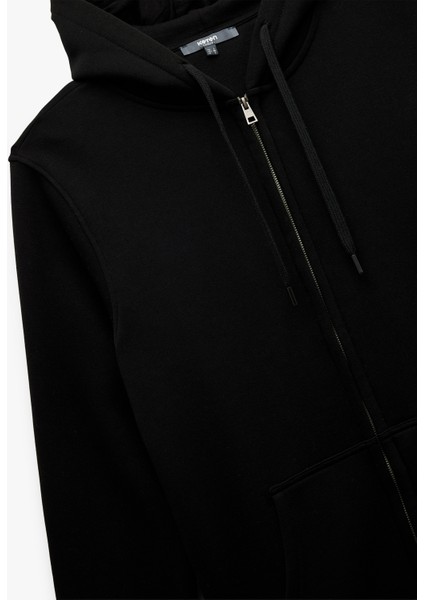 Uzun Kollu Şardonlu Fermuarlı Kanguru Cepli Sweatshirt modelleri