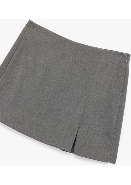 Standart Bel Fermuarlı Viskon Karışımlı Mini Şort Etek modelleri