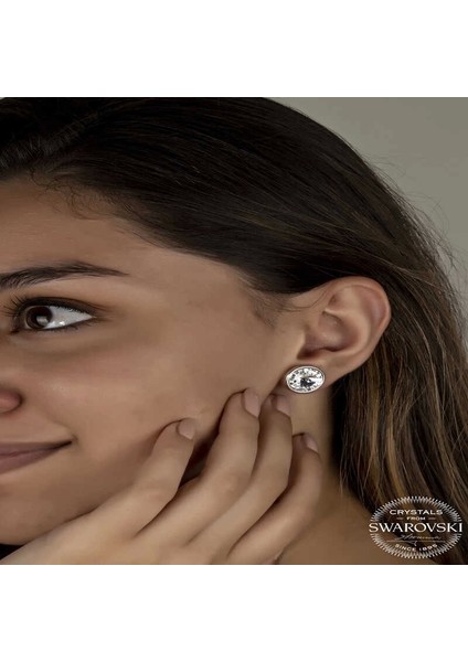 Swarovski Crystal Taşlı Gümüş Çivili Kadın Küpe fiyatları