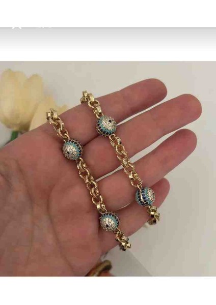 14K Xuping Nazar Boncuklu Trend Çelik Bileklik
