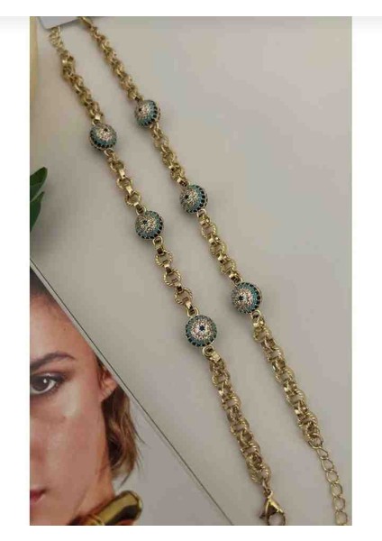 14K Xuping Nazar Boncuklu Trend Çelik Bileklik modelleri