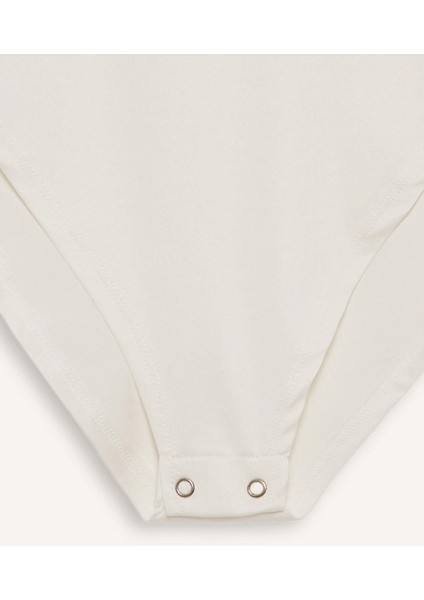 Slim Fit Dar Kesim Halter Yaka Basic Düz Çıtçıtlı Body F0357AX25SM