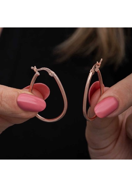 Gümüş Damla Halka Küpe