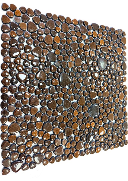 Mutfak Tezgah Arası, Havuz, Banyo, Sauna, Spa, Iç ve Dış Dekorasyonda Tüm Yüzeyler Için, Siyah Üzerine Püskürtme Sarı, Damla, 31.5X31.5CM. Fileli Cam Mozaik. (10 File Karo = 1 M2 Fiyatıdır )