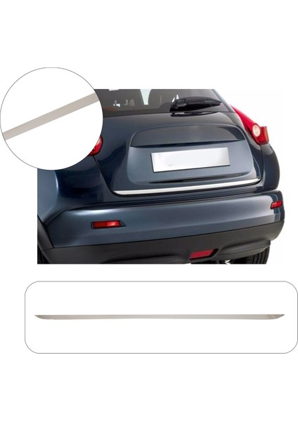 Nissan Juke Uyumlu 2010 ve Üzeri Krom Bagaj Alt Çıtası Paslanmaz Çelik