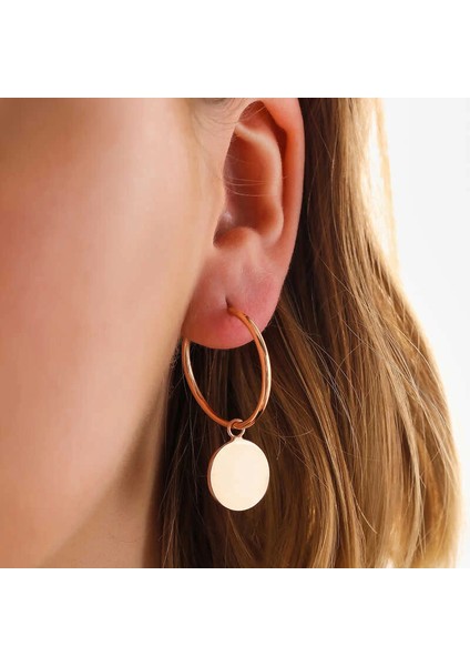 Gümüş Rose Sallantılı Halka Kadın Küpe fiyatları