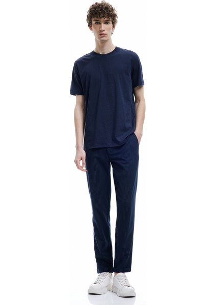 Pamuklu Kısa Kollu Bisiklet Yaka Erkek Basic Tişört fiyatları