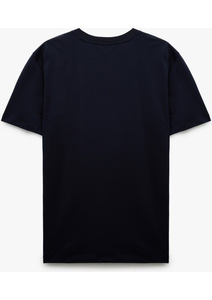 Pamuklu Kısa Kollu Bisiklet Yaka Erkek Basic Tişört fırsatları