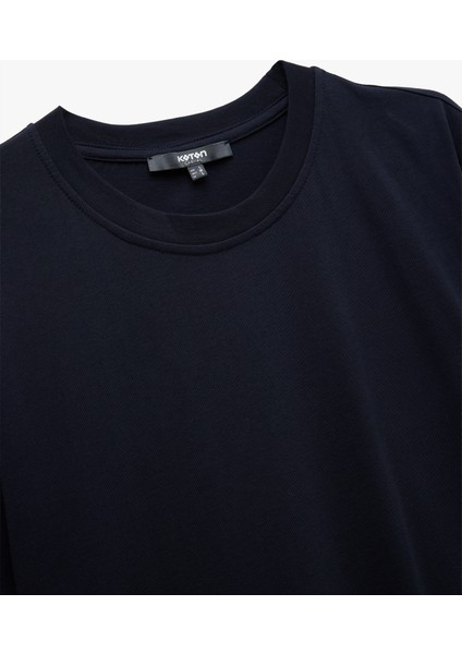 Pamuklu Kısa Kollu Bisiklet Yaka Erkek Basic Tişört indirimleri