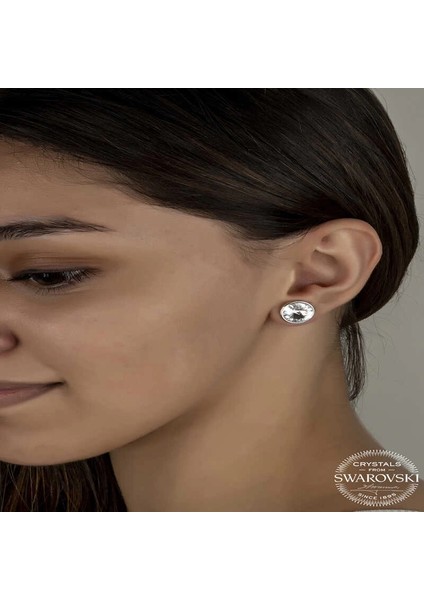 Swarovski Crystal Taşlı Gümüş Çivili Kadın Küpe fiyatları
