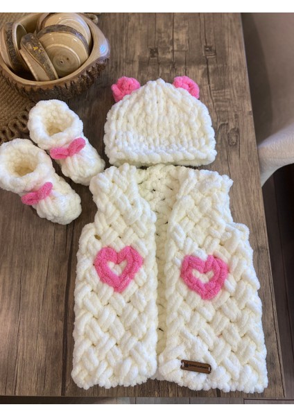 Puffy Kalp Model Bebek Yelek Set