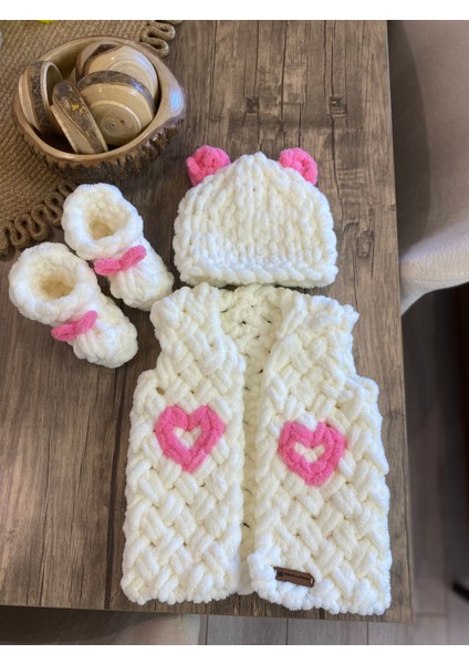 Puffy Kalp Model Bebek Yelek Set fiyatları