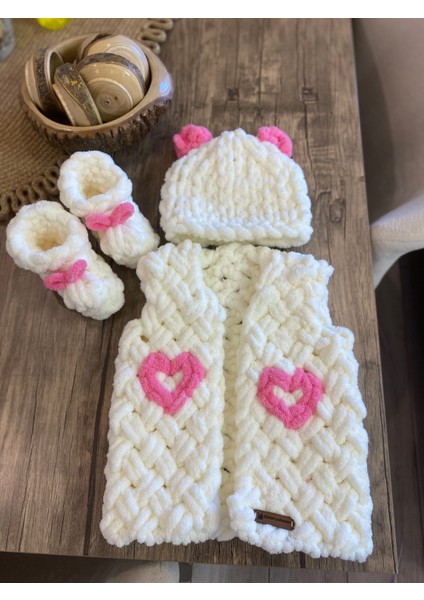 Puffy Kalp Model Bebek Yelek Set modelleri