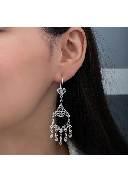 Gümüş Telkari Sallantılı Kadın Küpe fiyatları