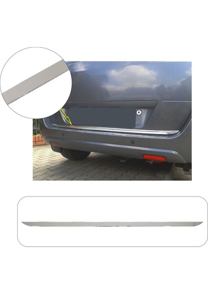 Ford Fusion Uyumlu 2002-2012 Krom Bagaj Alt Çıtası Paslanmaz Çelik