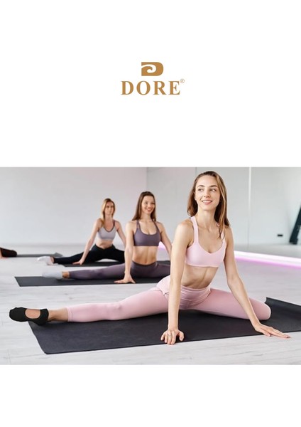 Orijinal Kadın 3 Çift Kaymaz Pilates Ve Yoga Kaydırmaz Tabanlı Plates Bale Dans Çorabı - 3 X Siyah