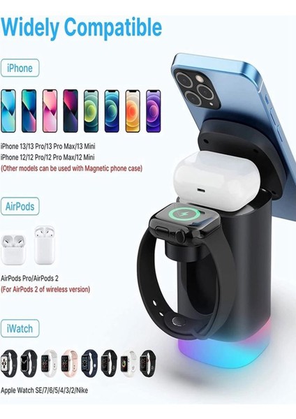 AW13 3in1, 15 Watt Katlanabilir Wireless Şarj Standı fiyatları