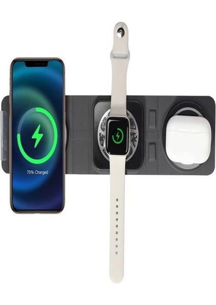 AW14 3in1, 15 Watt Katlanabilir Wireless Şarj Standı fiyatları