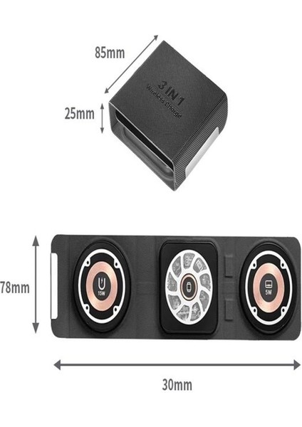 AW14 3in1, 15 Watt Katlanabilir Wireless Şarj Standı modelleri