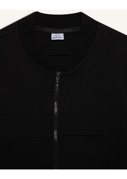 fit Slim Fit Dar Kesim Kolej Yaka Bomber Skuba Dalgıç Kumaş HIRKA F0877AX25SP