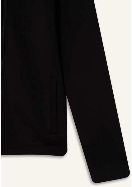 fit Slim Fit Dar Kesim Kolej Yaka Bomber Skuba Dalgıç Kumaş HIRKA F0877AX25SP