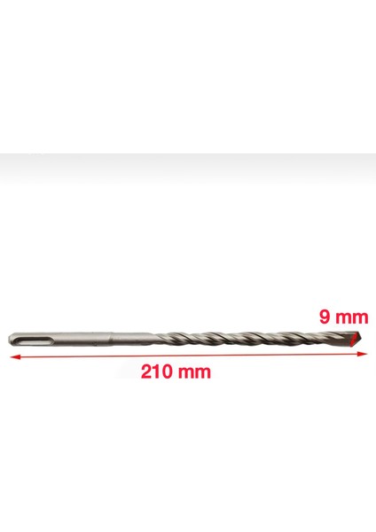 9X210 mm Sds Plus Beton Delme Matkap Ucu (2 Adet)